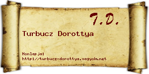 Turbucz Dorottya névjegykártya