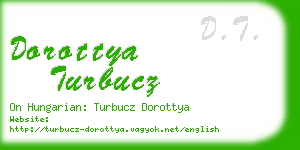 dorottya turbucz business card